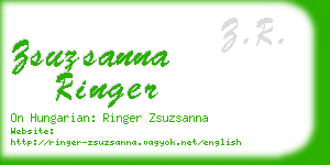 zsuzsanna ringer business card